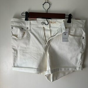 Levi's White Jean Shorts
